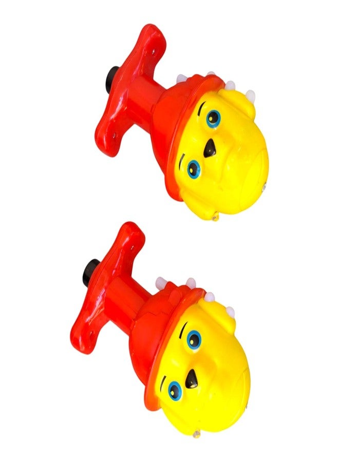 JNiL Spinning Top with Luminous LED Light, Music and Laser Magic Latto Gyro Toys Flashing Plastic Top Toy for Kids Party Birthday Gift (Pack of 2) (Red-Red) - Image 2